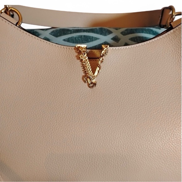 VERSACE Virtus Hobo Handbag/Crossbody w/Branded Dust Bag, NWOT - Picture 9 of 17